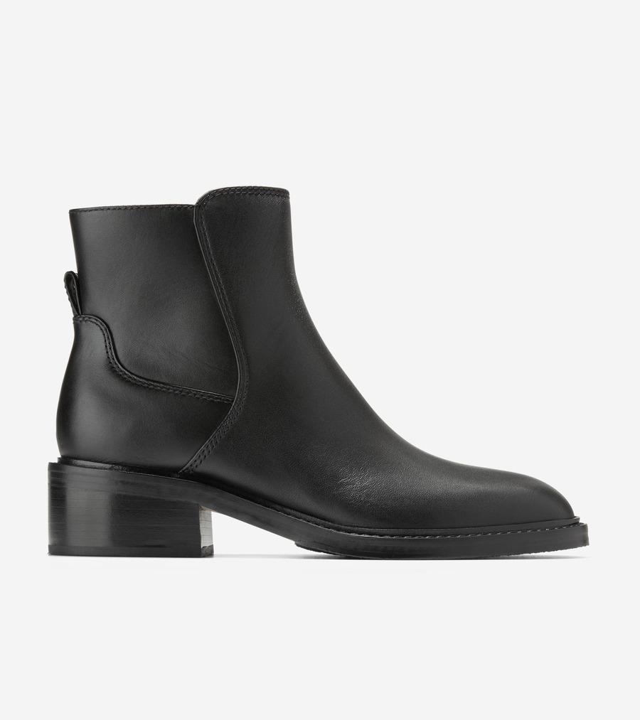 コールハーン Colehaan アウトレット ウィメンズ アウトレット シューズ ブーツ & ブーティー ランドリー ウォータープルーフ ブーティー womens. W36253 ブラック ウォータープルーフ レザー