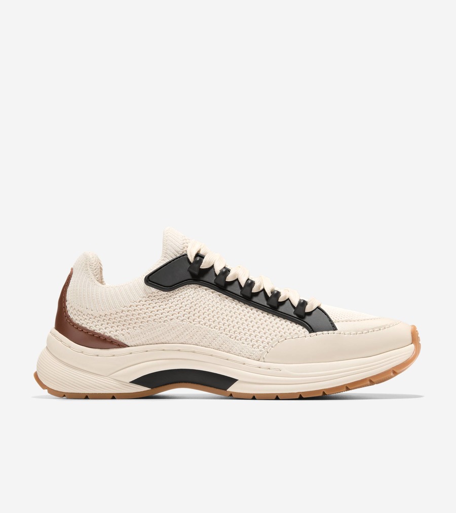 コールハーン Colehaan ウイメンズ シューズ スニーカー グランドプロ エレアナ ニット ランナー womens W34759 バーチ ニット/ CH ダーク クオイオ / ブラック / アイボリー / CH オート｜コールハーン　店