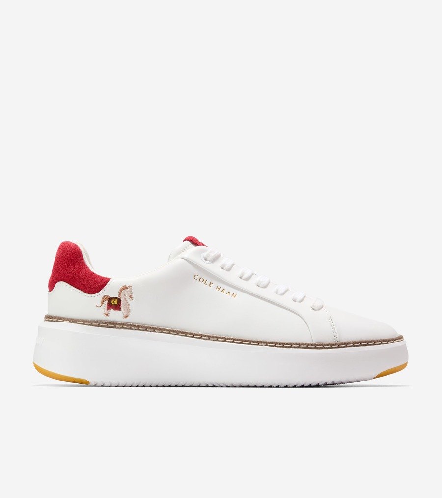 電話を掛けるハーン Colehaan ウイメンズ シューズ スニーカー 地びた労働者階級 とっ始め回転運動 スニーカー womens W34767 白いこと / リオ 赤いこと スエードクロス / ルナ ニュー イヤー