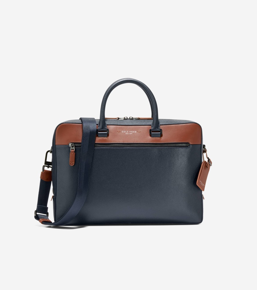 電話を掛けるハーン Colehaan メンズ 御徒面子 \u0026 付属物 御徒面子 デイモン ブリーフ容れもの mens F12694 ネイビーブレザー