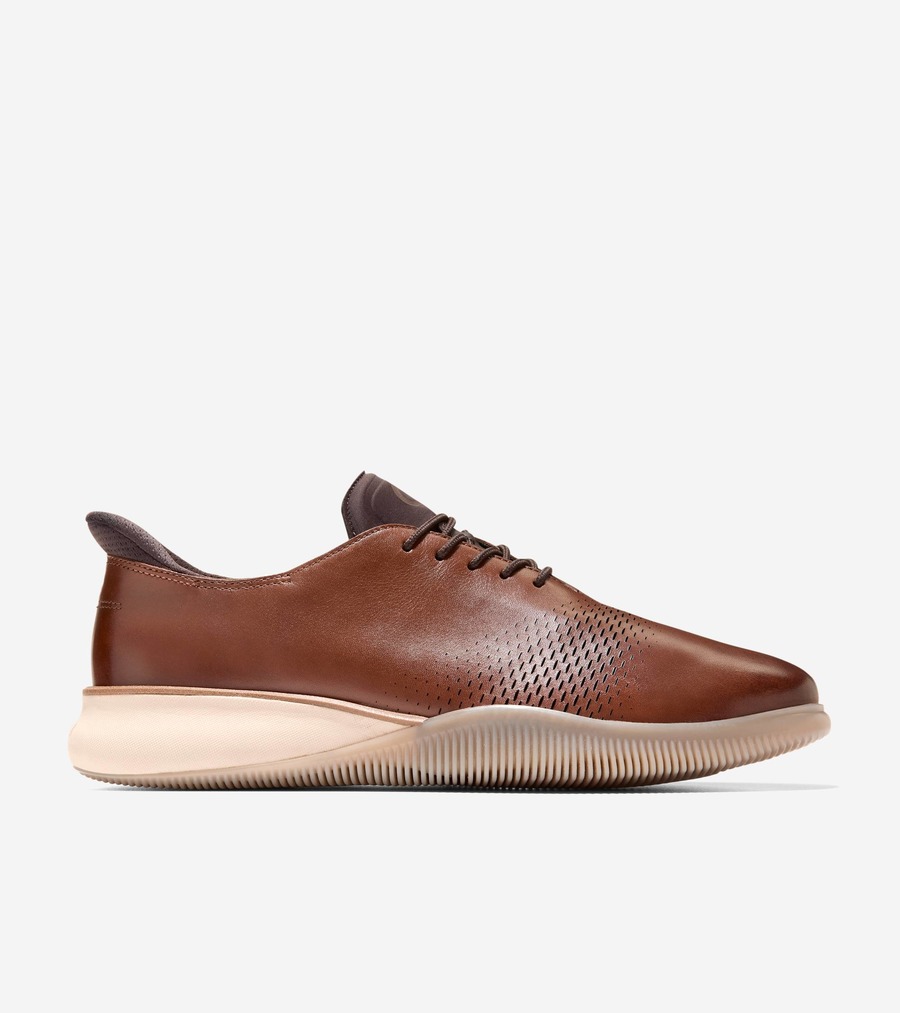 電話を掛けるハーン Colehaan メンズ シューズ オックスフォード 6.皆無地べた レーザ クイックオン オックスフォード mens C42829 CH白木木ノ実/CHうす暗い黒茶/アンゴラ