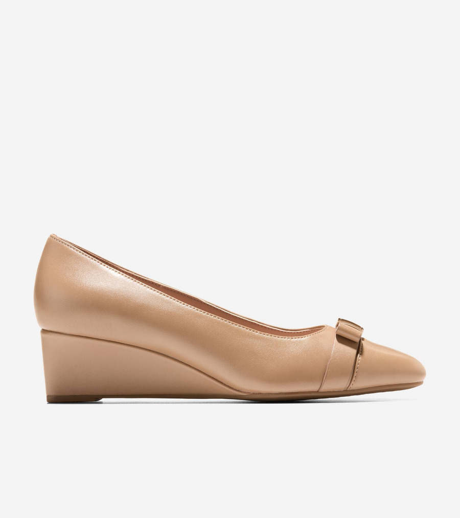 コールハーン Colehaan ウイメンズ シューズ パンプス \u0026 ウェッジ ゴートゥー マルタ ボウ ウェッジ womens W35768 CH トゥスカンサンド レザー