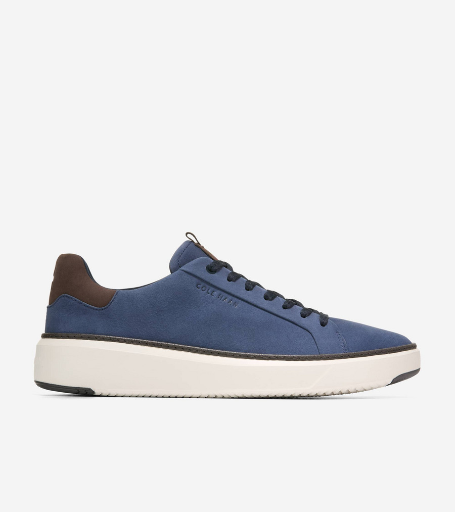 コールハーン Colehaan メンズ シューズ スニーカー グランドプロ トップスピン ウォータープルーフ mens C43742 ミッドナイトムーン ヌバック/ダークチョコレート/アイボリー
