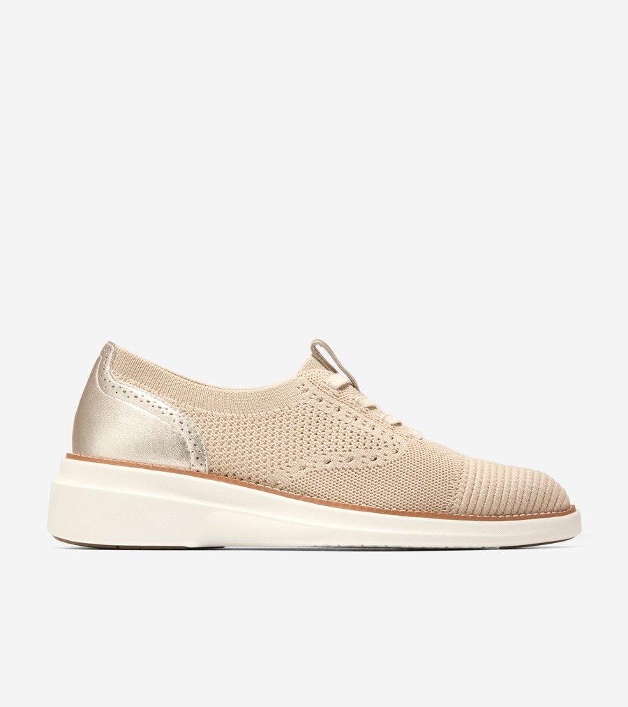 電話を掛けるハーン Colehaan ウイメンズ 寄せ合わせ スティッチライト 地びた 影ぼうしともし火 スティッチライト オックスフォード womens. W36883 CH ともし火 セサミ スティッチライト / ホンブルグ帽 ゴールド なめし革
