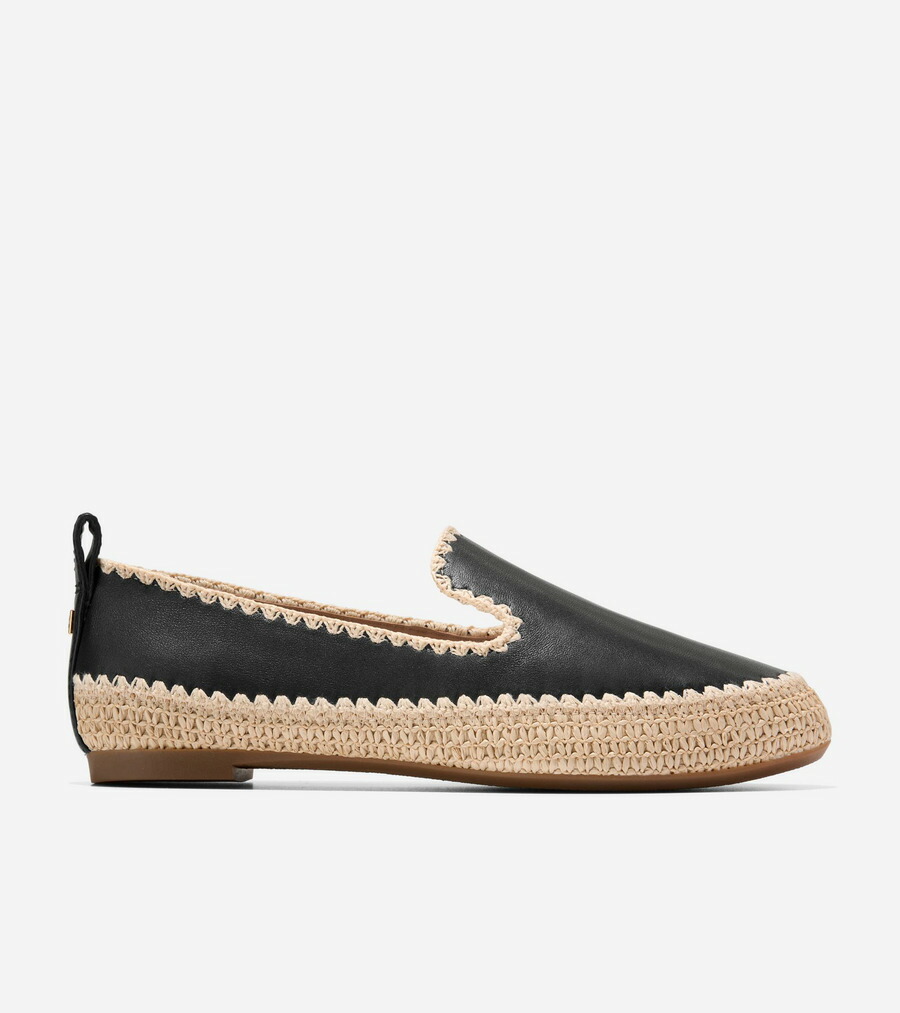 コールハーン Colehaan ウイメンズ シューズ ローファー & モカシン クラウドフィール アスブリー スリッポン ローファー womens W34991 ブラック レザー / ナチュラル ラフィア 23,760円