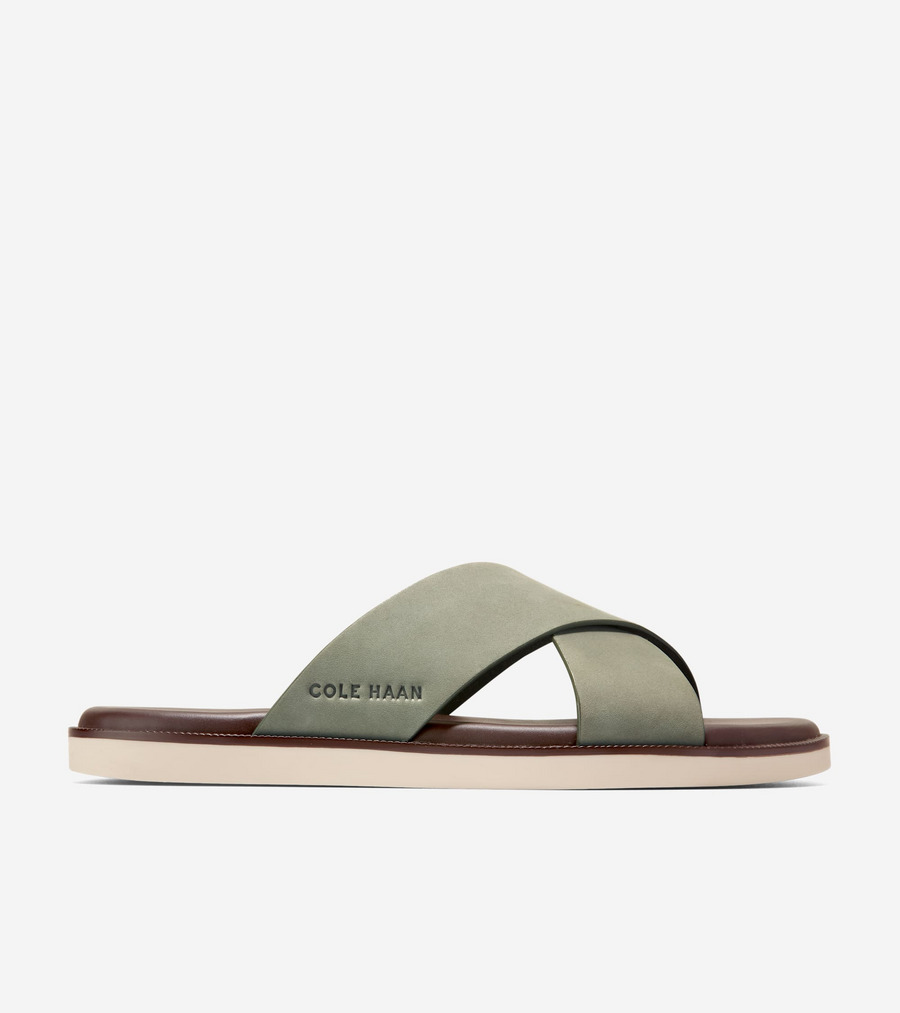 コールハーン Colehaan アウトレット メンズ アウトレット シューズ サンダル ナンタケット クロスストラップ サンダル mens. C42935 ダスティオリーブ/アンゴラ