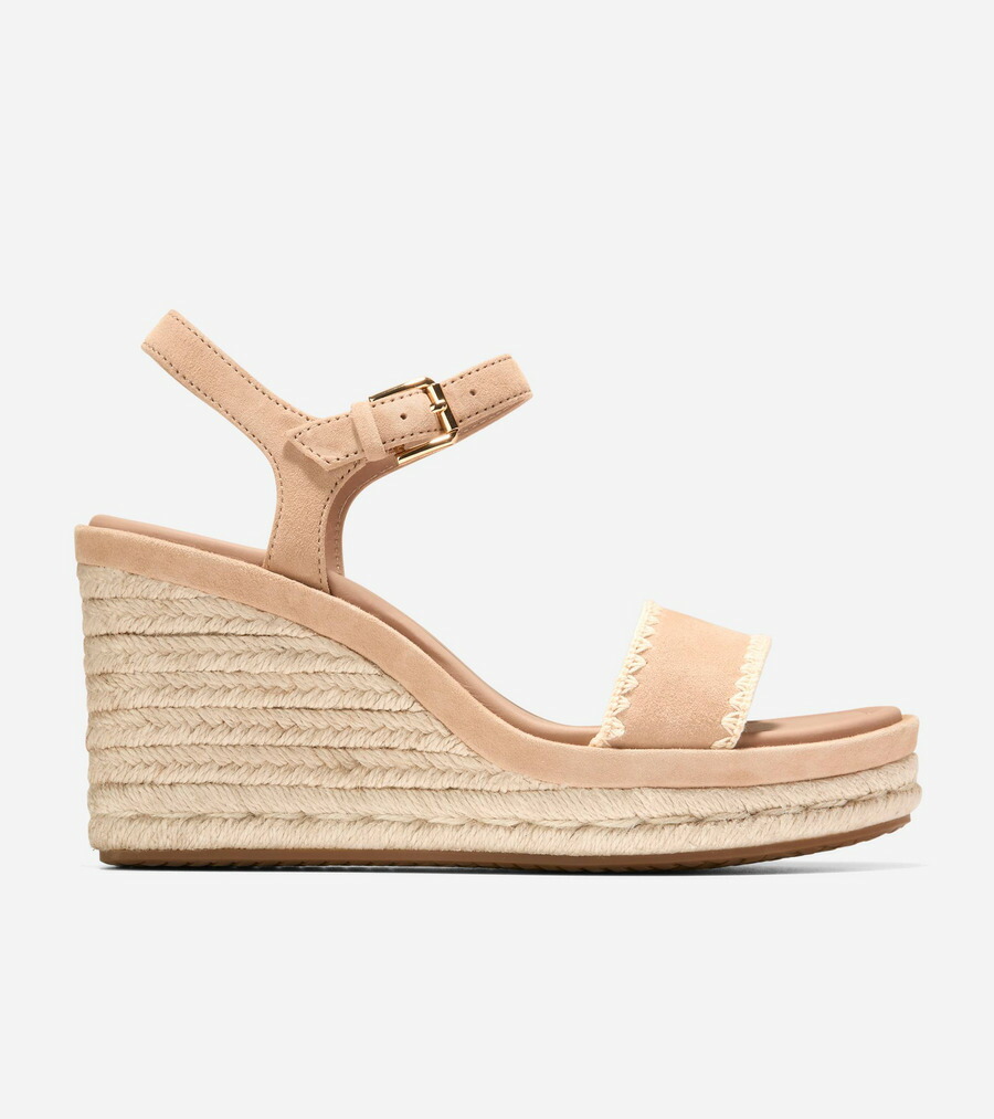 コールハーン Colehaan ウイメンズ シューズ サンダル クラウドフィール アスブリー エスパドリーユ ウェッジ サンダル womens W36242 CH トゥスカンサンド レザー / ナチュラル ラフィア