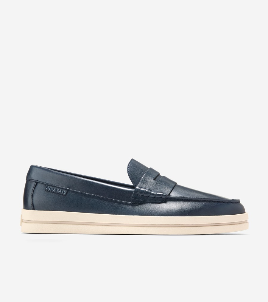 コールハーン Colehaan メンズ シューズ ローファー \u0026 ドライバー ピンチ ロングウィークエンダー ペニー ローファー mens C43808 ネイビーブレザー/アンゴラ