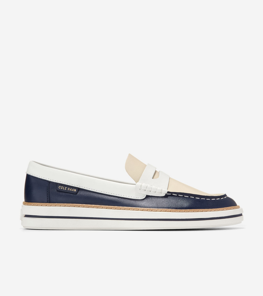 電話を掛けるハーン Colehaan ウイメンズ シューズ 置き目毛革 \u0026 モカシン まさかの時 ロングウィークエンダー ペニー 置き目毛革 womens W35597 CH 真夜中 お月さま / CH 黒色火薬 / アラバスター グリム なめし革