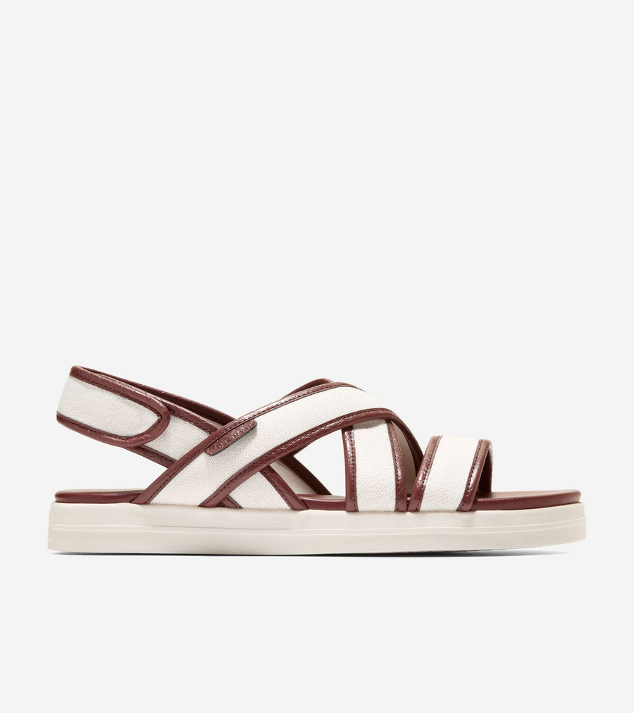 コールハーン Colehaan アウトレット ウィメンズ アウトレット シューズ サンダル ナンタケット ドリフト サンダル womens. W36428 CH パウダー キャンバス / CH マホガニー スネーク プリント PU