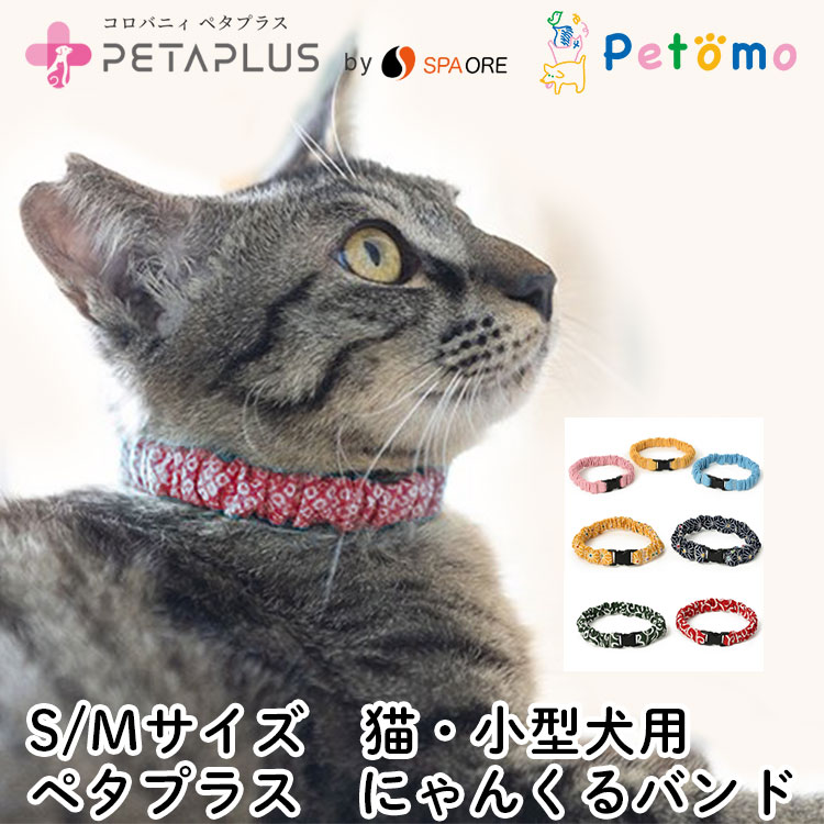 ペタプラス にゃんくるバンド M / L サイズ 猫用 小型犬用 ねこ ネックバンド ちりめん 小さめ くびわ 首輪 犬 猫 歩行 散歩 健康 予防 シニア 老犬 老猫 介護 アメリカンショートヘア メインクーン ラグドール スコティッシュフォールド 愛犬 愛猫