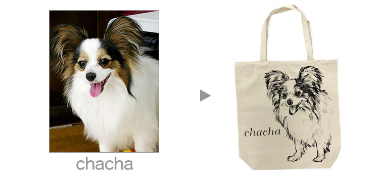 楽天市場 オーダーメイド ペット 散歩 バッグ オリジナル イラスト 手描き 手書き かわいい 可愛い トートバッグ ペットグッズ ペット用品 名入れ 名前入り メモリアル 思い出 トート 猫 犬 ネコ 写真 グッズ ペットの写真 オリジナル 誕生日 記念日 オーダー プレゼント