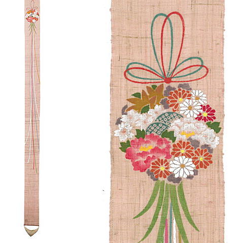 京都洛柿庵 桃の節句飾り 手描き 細タペストリー 薬玉飾り 7,029円