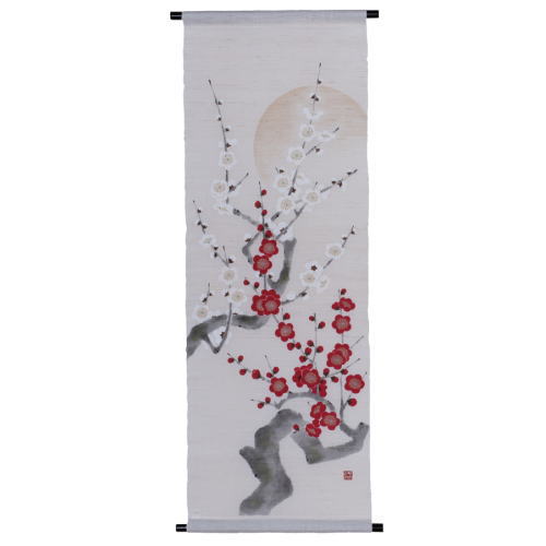 京都洛柿庵 お正月飾り 縁起飾り 手描きタペストリー 紅梅白梅｜逸品shopコレコレ 20,150円
