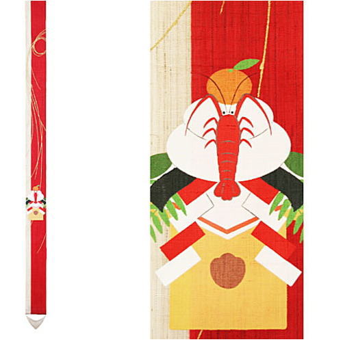 楽天市場】京都洛柿庵 手描き 細タペストリー 駒犬張り子 縁起飾り