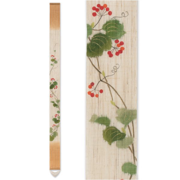 楽天市場】京都洛柿庵 手描き 細タペストリー 金魚に楓 : 逸品shopコレコレ