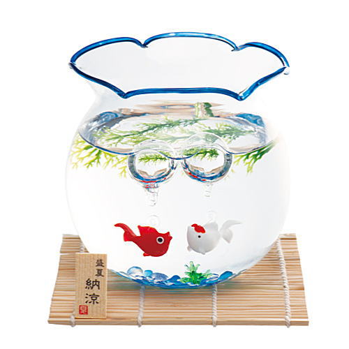 楽天市場】涼しげなガラス製品 昔ながらの金魚鉢セット モダンな