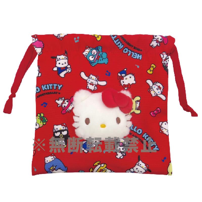 楽天市場】ハローキティ ボアフェイス巾着（カラフルバニー） レッド