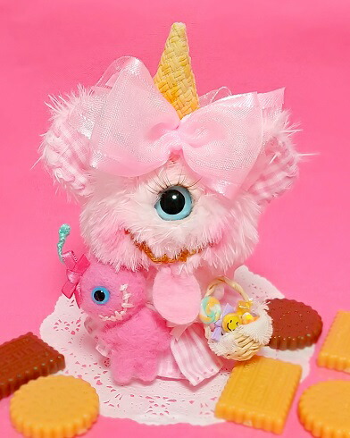 水上千恵製作ミニチュアテディベアハロウィン企画 I scream アイスクリーム！！｜逸品shopコレコレ