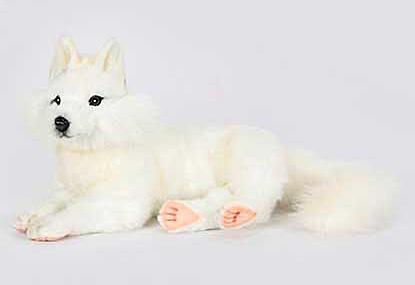 white fox plush