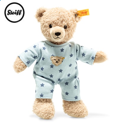 【シュタイフ正規販売店】 Steiff シュタイフ ベビーパジャマ テディベア ブルー25cm ファーストベア｜逸品shopコレコレ