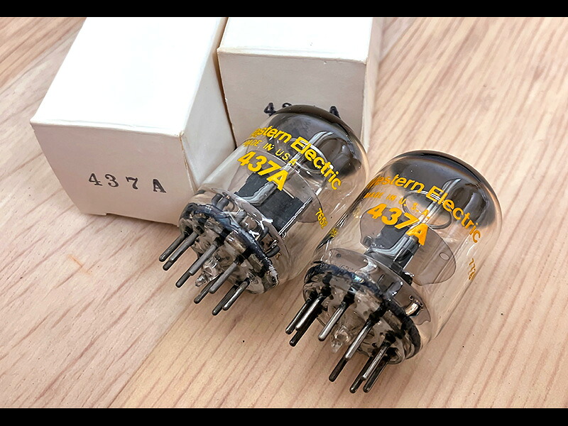 3r3299●Western Electric 437A 無意味さ管 2本ありの実 箱付き添い人 ウエスタンエレクトリック WE●0703【中古】