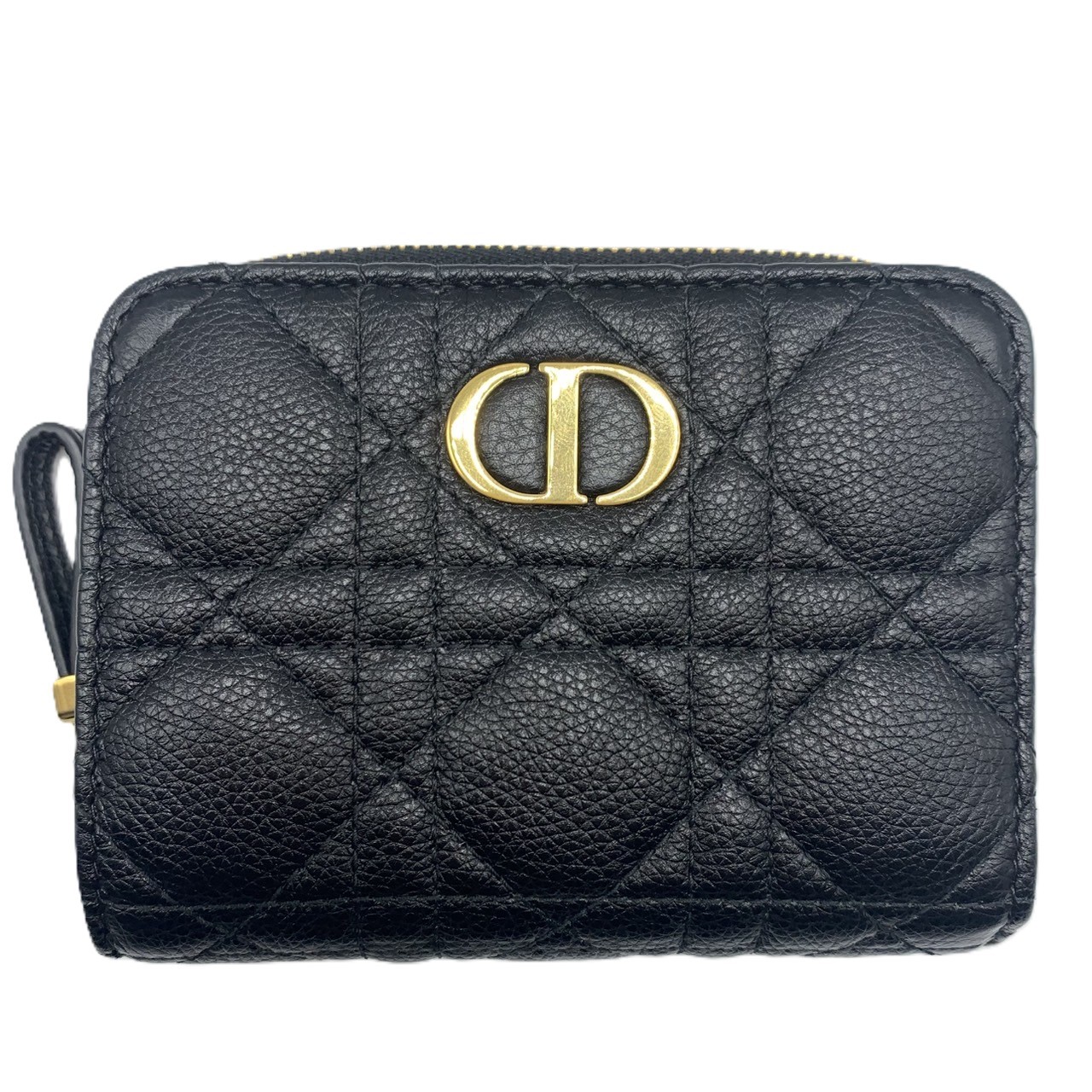 Dior カナージュ コンパクトウォレット 二つ折り財布 DIOR】ディオール カナージュ 2つ折り コンパクト財布 ロゴ