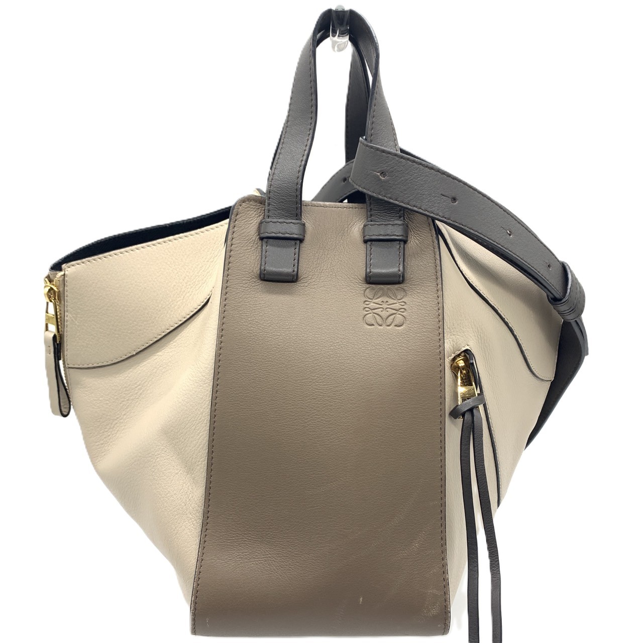 【この上なくお得!!引き換え証あり＆10％OFF】ロエベ ハンモック スモール 326 30KS35 ショルダーバッグ ベージュ系 LOEWE AB価値づける 中古
