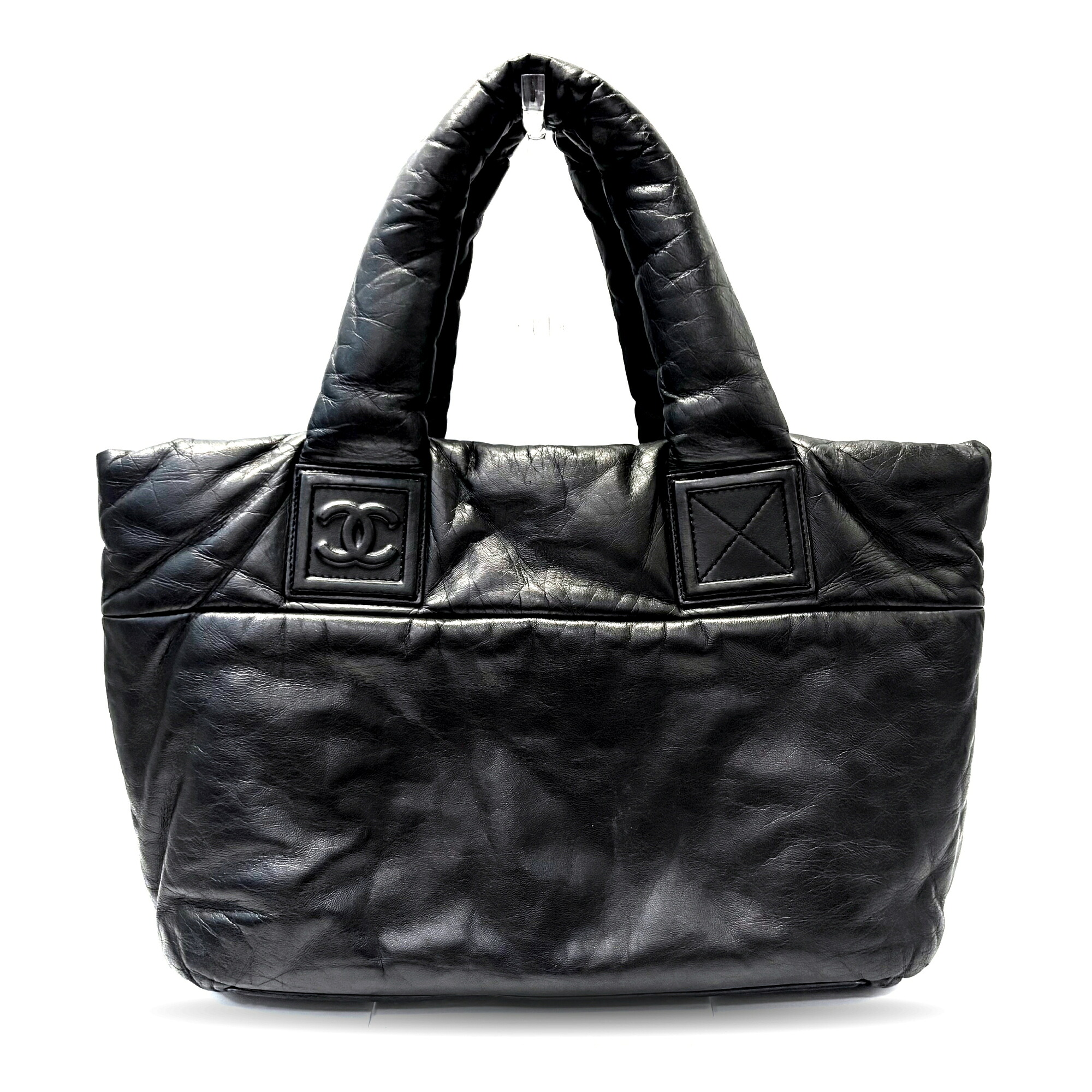 シャネル コココクーン トートバッグ ハンド レザー ラムスキン ブラック 13番台 CHANEL ABランク 中古｜コレクション神戸byブランドリッツ