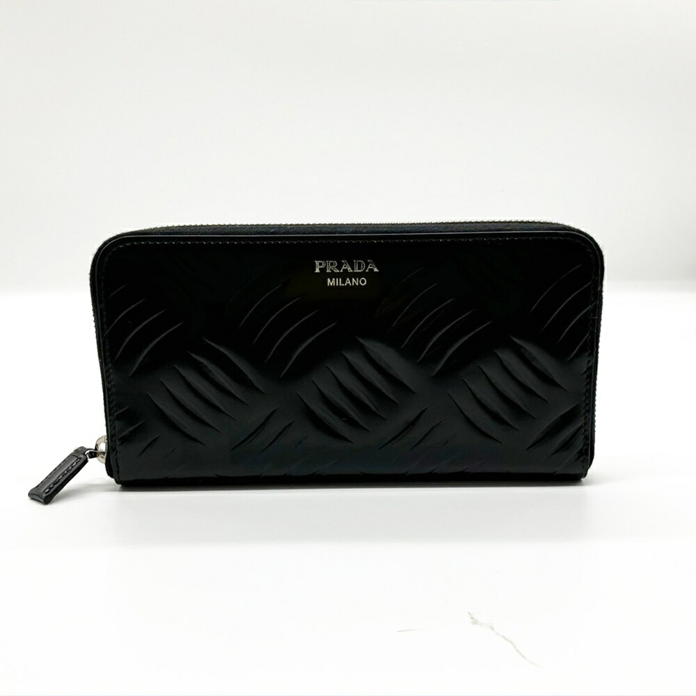 PRADA プラダ サフィアーノ レザー ラウンドファスナー 長財布 ブラック 楽天市場】【中古】 プラダ 長財布ラウンドファスナー