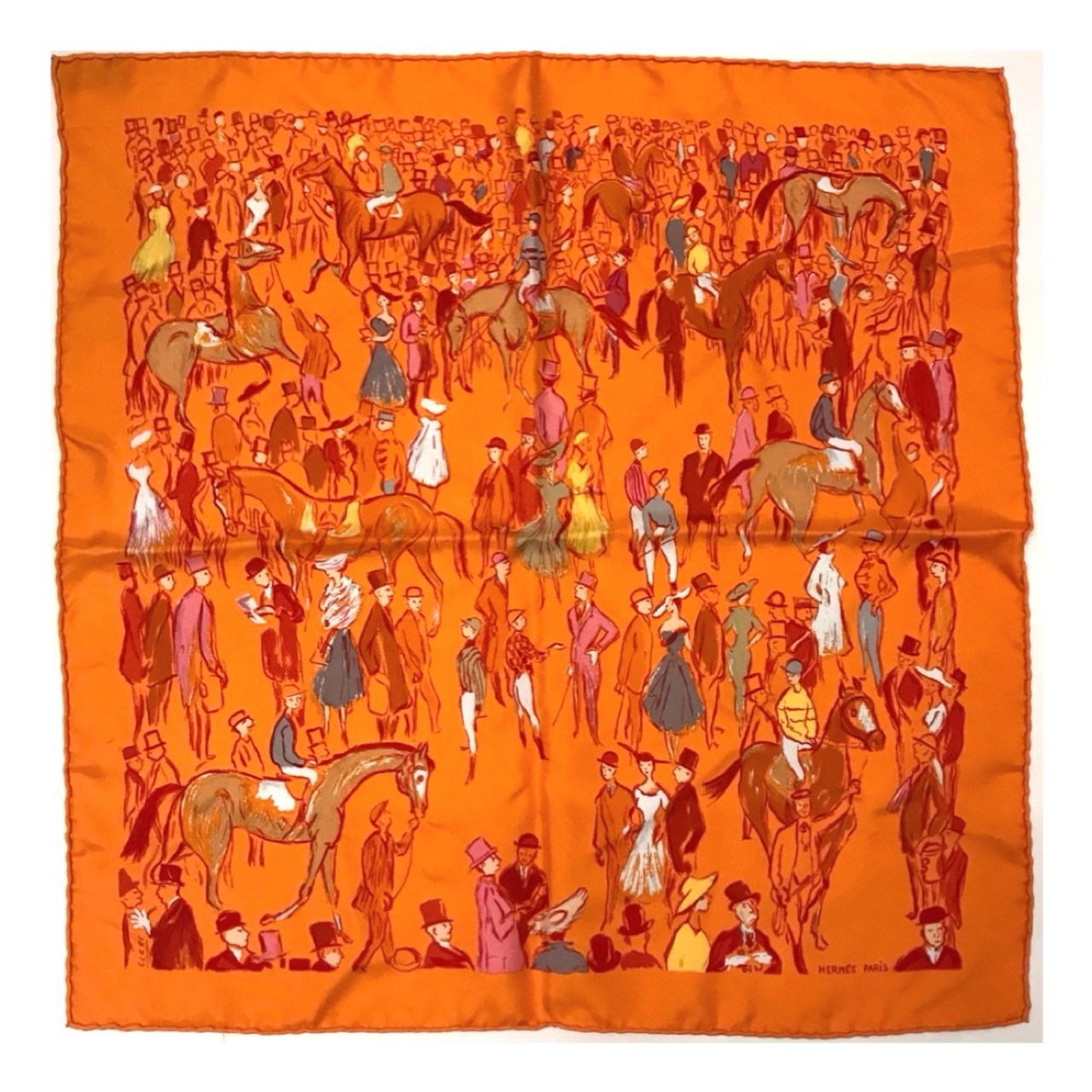 楽天市場】美品 HERMES エルメス スカーフ カレ90 パドック Paddock
