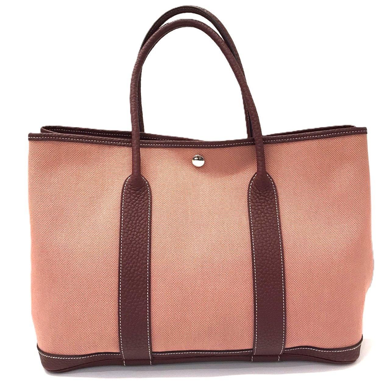 エルメス ガーデンパーティPM トートバッグ ルージュアッシュ □O刻印 レディース HERMES ABランク 中古