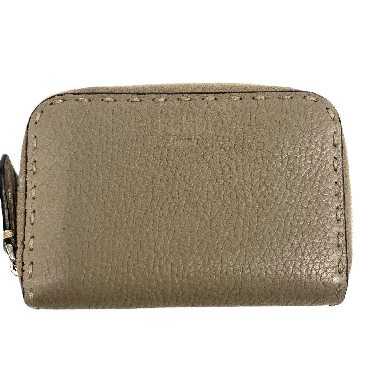 フェンディ セ後ろ側 コインケース 歌留多入れもの ラウンドジッパー 薄墨色ベージュ 8M0313 FENDI AB位置付ける 中古 財布・ケース-レディース財布