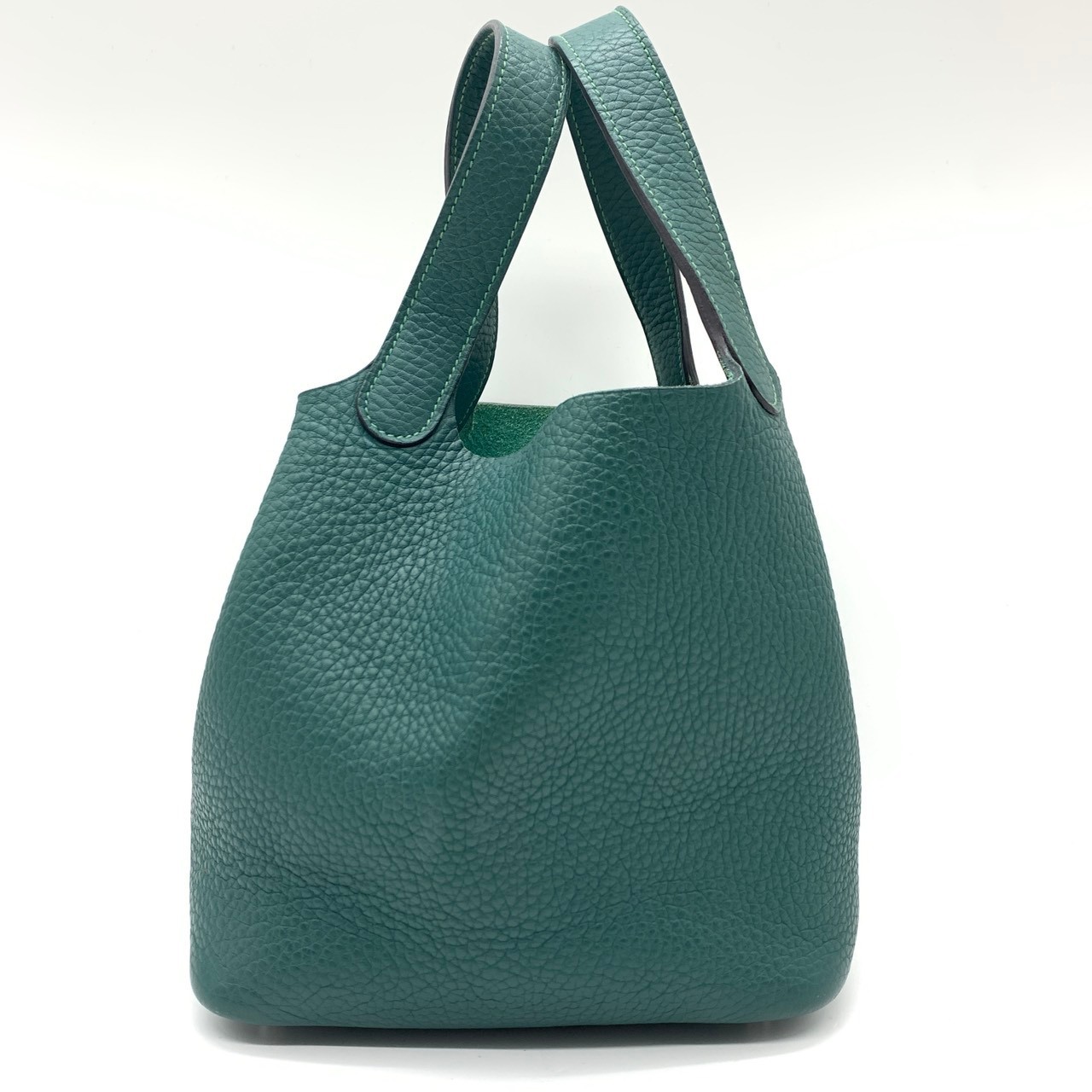 【この上なくお得!!引き換え証あり＆10％OFF】エルメス ピコタン鍵を掛けるPM ハンドバック 緑であること □Ｑ目じるし （2013年）HERMES AB位置づける