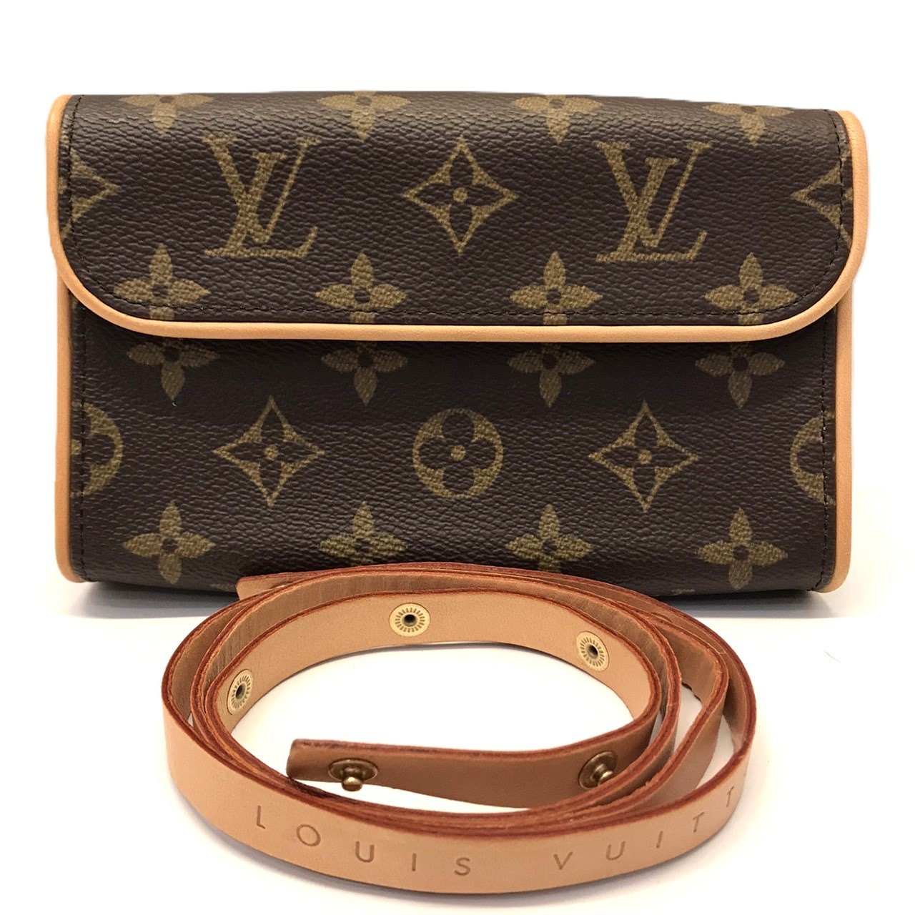 ルイヴィトン ポシェット・フロランティーヌ XS モノグラム ミニポーチ レザー ブラウン M51855 LOUIS VUITTON Aランク 美品 中古｜コレクション神戸byブランドリッツ
