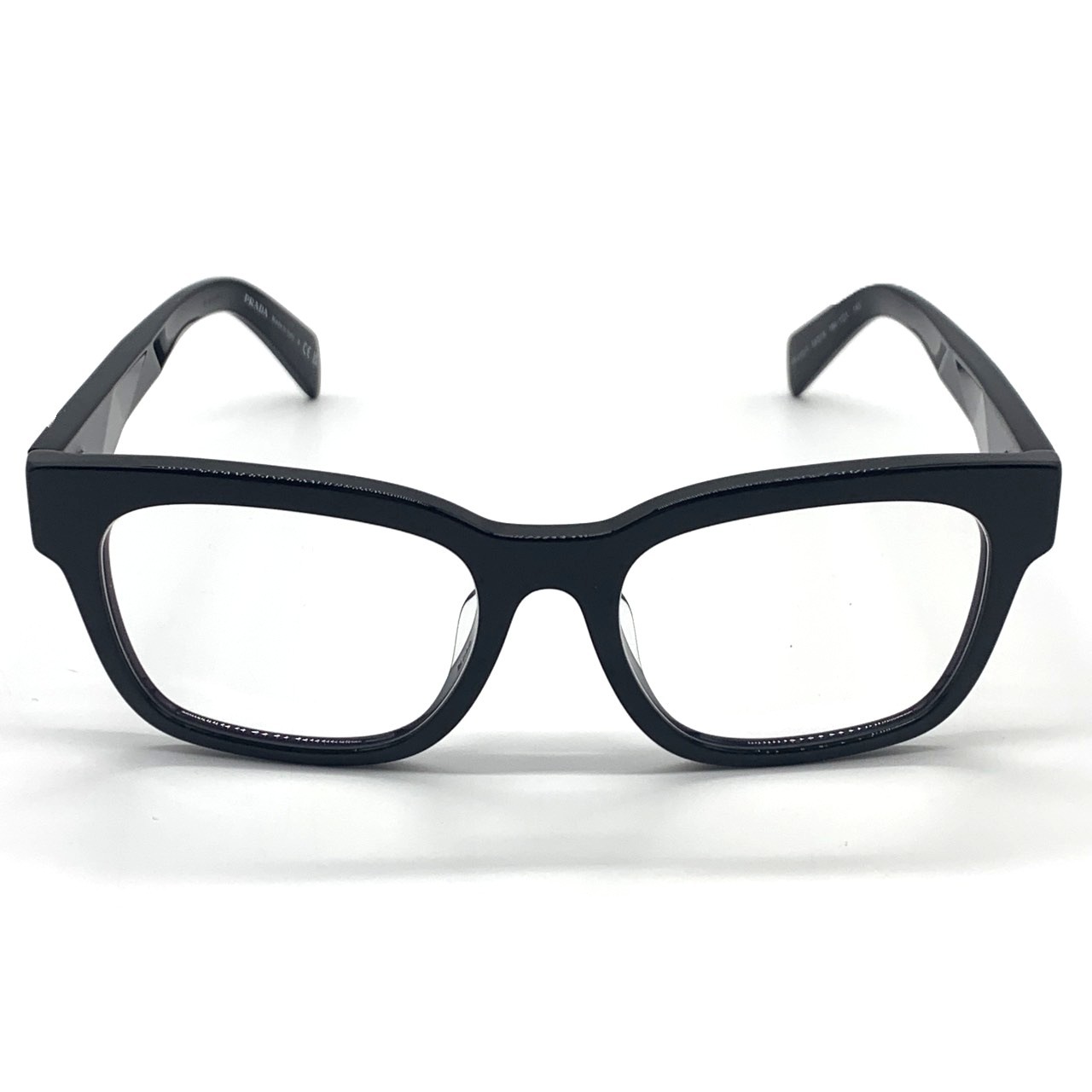 プラダ EYEGRASS 黒 度なし水晶体 眼鏡  PR A10VF PRADA AB価値づける 中古