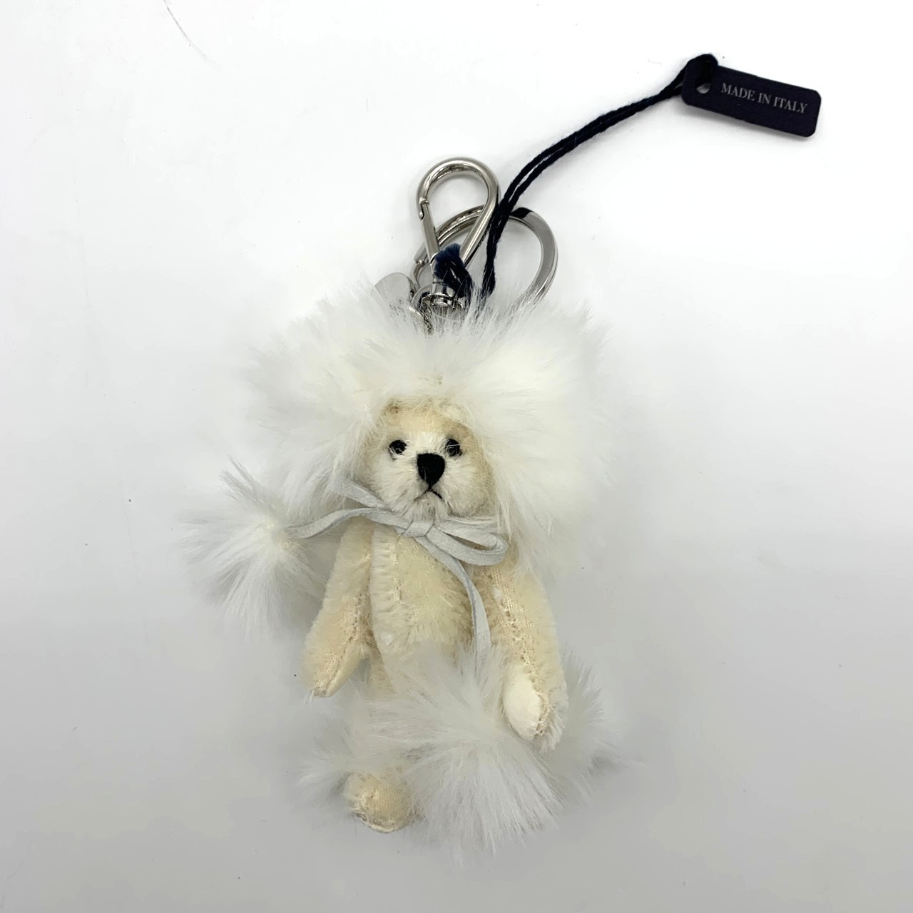プラダ 悪だくみ ホワイトファーテディベア くま 御徒面子惹きつける PRADA 中古