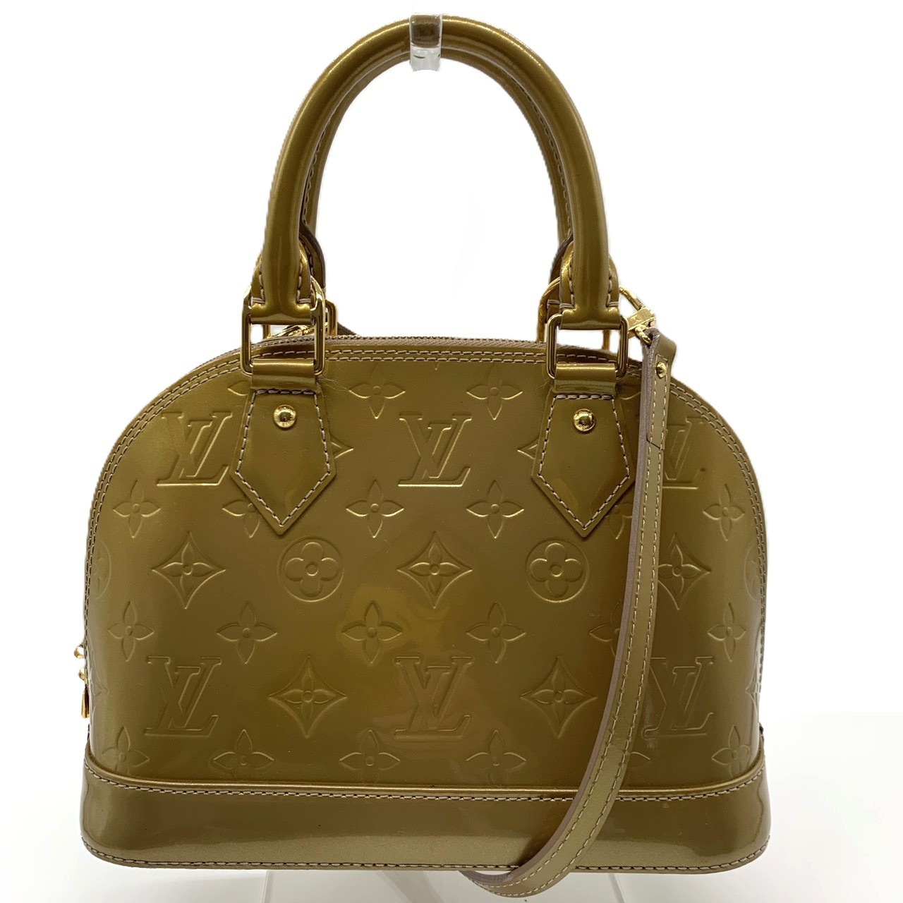 ルイヴィトン  モノグラムヴェルニ アルマBB 嚢 ハンドバック  2way ゴールド M91752 中古 LOUIS VUITTON AB序列付ける