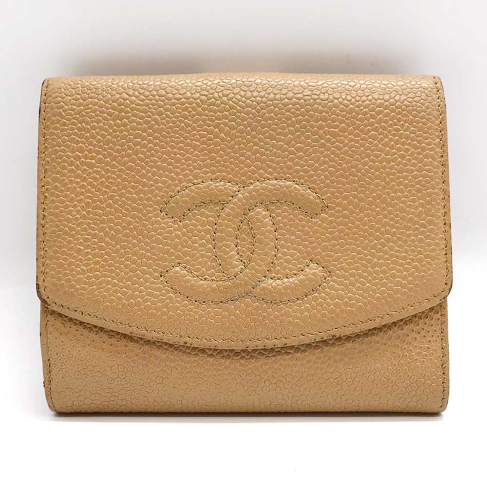 【CHANEL】最終値下げ!!限界です!!ブラウンレザー 二つ折り財布 3-cha231001-2m.jpg