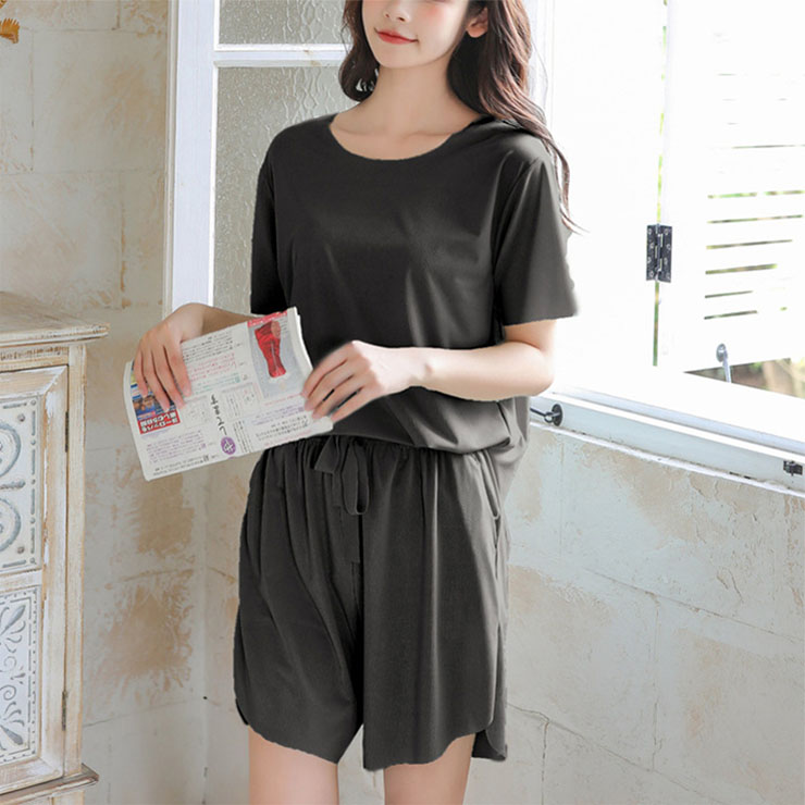 ルームウェア レディース 夏 上下 2点セット 半袖 パジャマ ゆったり 98zyq 002 寝巻き 部屋着 可愛い レース 秋 春 上下セット ズボン パンツ 部屋着 セットアップ レディース Letempslev K7a Com