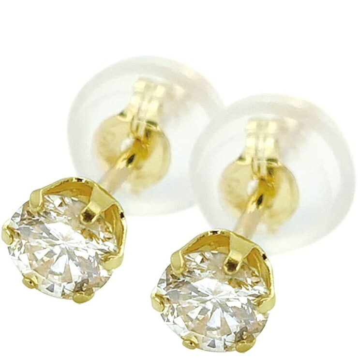 ピアス K18 ダイヤモンド 天然 0.15ct ダブルロックキャッチ付 【特別提供品】計0.3ct(0.15ct×2) E-SP-K18-0.3|インナー専門店コレクションストア