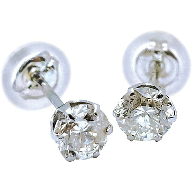 ピアス プラチナ ダイヤモンド Pt900 天然 0.15ct ダブルロックキャッチ付 【特別提供品】計0.3ct(0.15ct&times;2) E-SP-PT0.3｜インナー専門店コレクションストア 19,809円