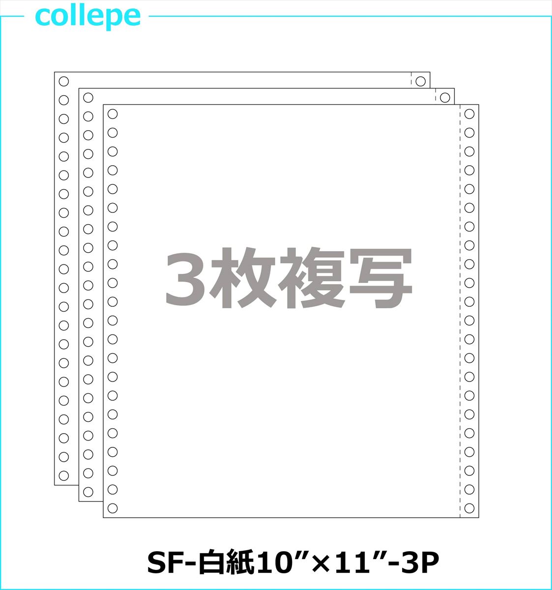年代順の継続勘定書き質問用紙 新規まき直し10×11in 3枚書きうつす 1000枚