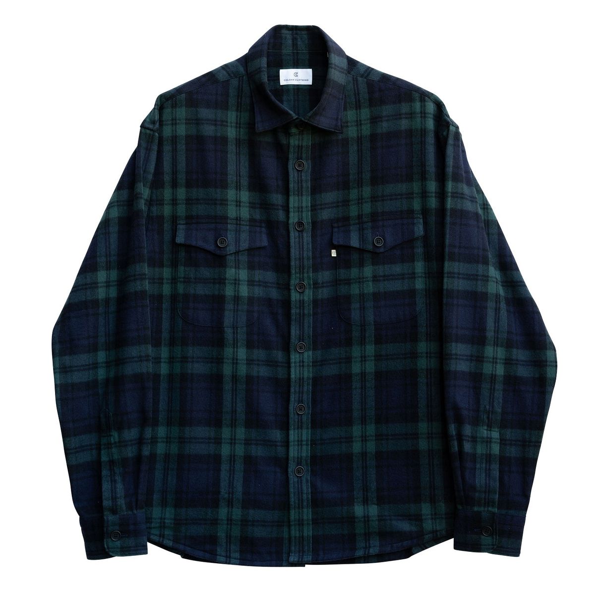 【50%OFF】36,300円&rarr;14,520円 COLONY CLOTHING / ブラックウォッチ ダブルポケットシャツ / CC2302-SH05｜COLONY CLOTHING 店