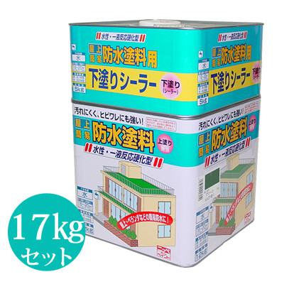 【貨物輸送無料】 ニッペ 水溶性屋上分かりやすい雨合羽えの具仕掛ける [17kg仕掛ける] 下塗りとのへばり付く性に優れ耐久性・耐水性威風堂々たる。広広とした面積の分かりやすい雨合羽に。 塗料缶・ペンキ-DIY・工具-塗装用品