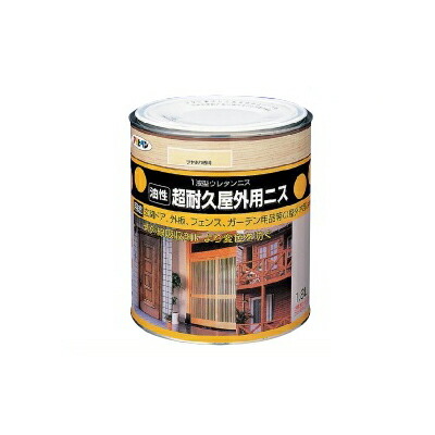 アサヒペン 油性 超耐久屋外用ニス 半ツヤ澄み切った (全2色) [1.8L] 1液型ウレタン脂えの具