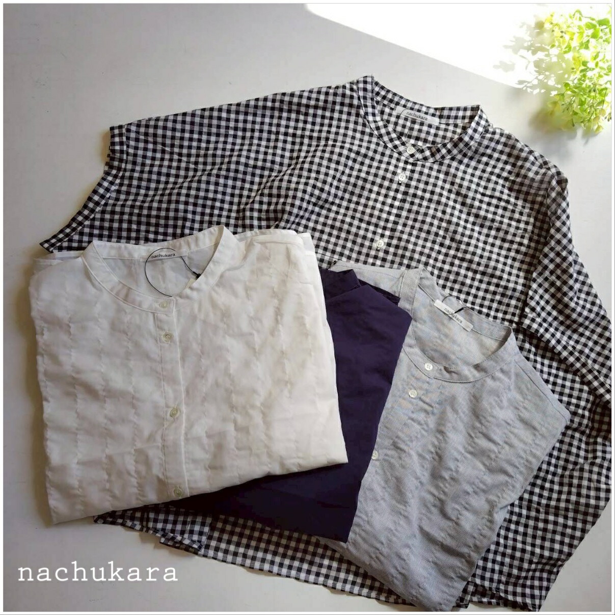 nachukara ナチュカラ 綿織物シャーリング ドルマンシャツ レディース 大きさ無償性 全4色 綿99％ ポリエステル1％ 無地 照合のしるし 縞模様 ゆったり 抜け感 自然的 心地好い 好いたらしい 今めかしい 貨物輸送無料 nk265245