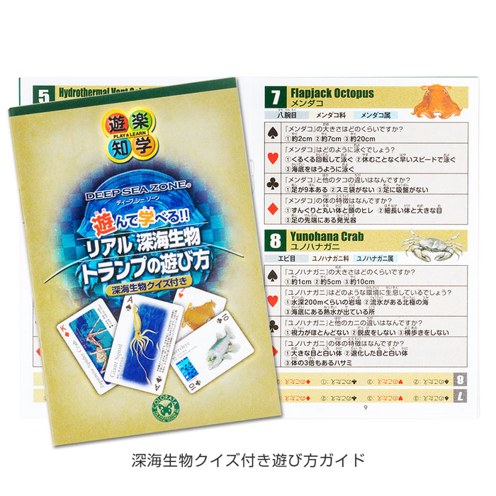 リアル 深海生物 トランプ 深海生物クイズ付き 深海魚 サカナ 深海 生き物 水族館 子供 知育玩具 ゲーム トランプカード カードゲーム 知育ゲーム 動物 人気 プレゼント 店内限界値引き中 セルフラッピング無料 ギフト 男の子 クリスマス 小学生 教育 幼稚園 こども