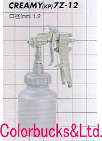 KINKI キンキ 加圧式エアースプレーガン CREAMY(KP)7Z-12+専用カップKZ-1(1000ml)付セット ノズル径1.2mm 近畿製作所