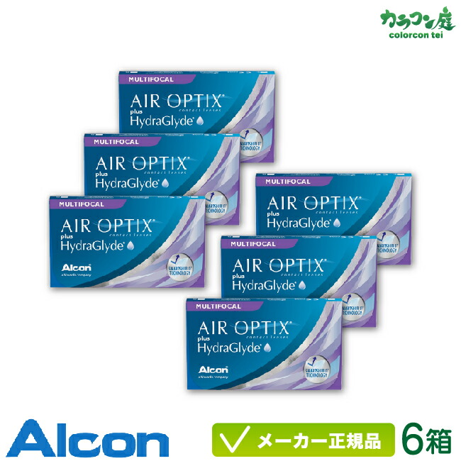 アルコン エア オプティクス プラス ハイドラグライド マルチフォーカル 6箱セット (Alcon コンタクトレンズ 2week 遠近両用)